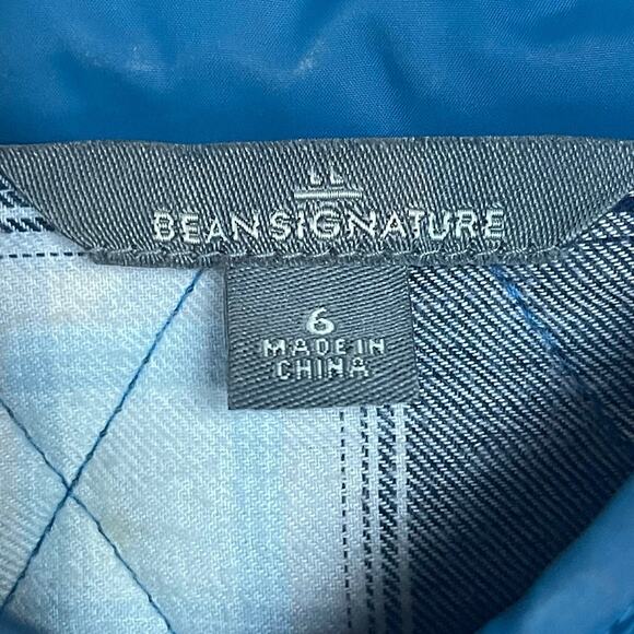L.L. Bean Signature Quilted Teal Jacket size 6 - Picture 8 of 11